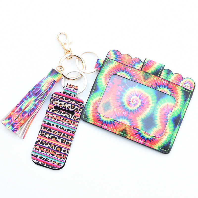 Wholesale Cactus Leopard Print Rose Flower Lipstick Set Card Holder Keychain